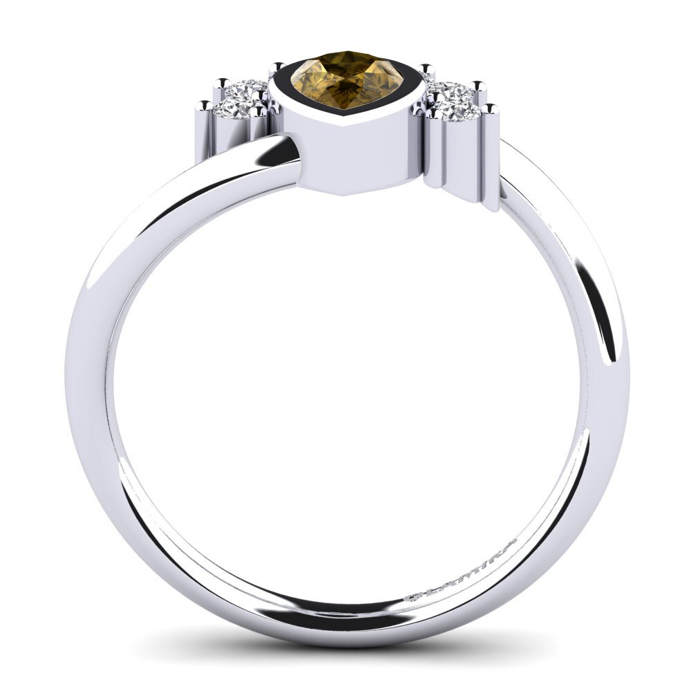 Brown Zircon Engagement Ring Andolina