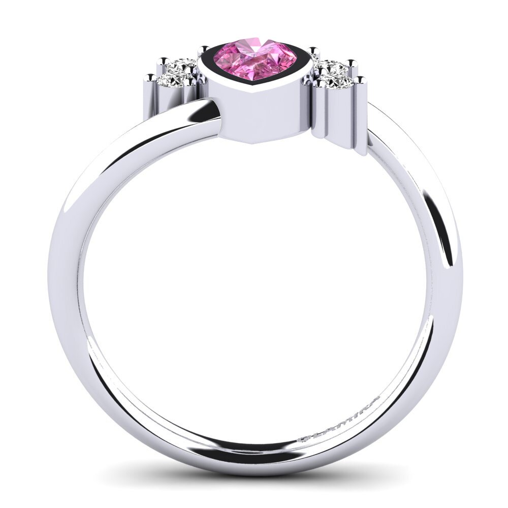 Topacio Rosa Anillo de compromiso Andolina