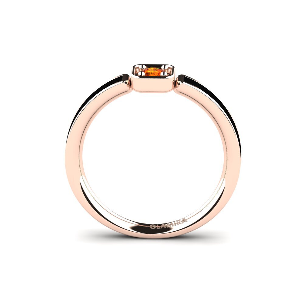 Orangefarbener Saphir Verlobungsring Andromaca
