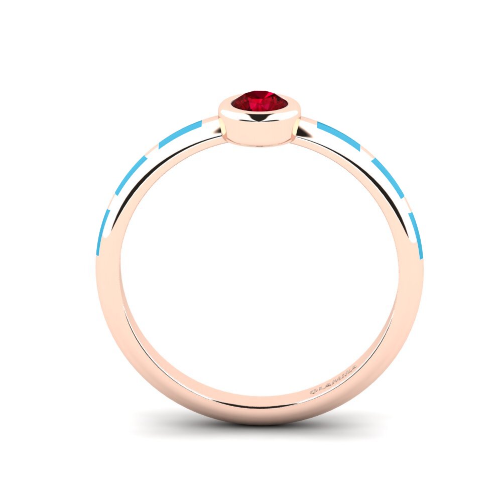 Roter Zirkonia Ring Aneous