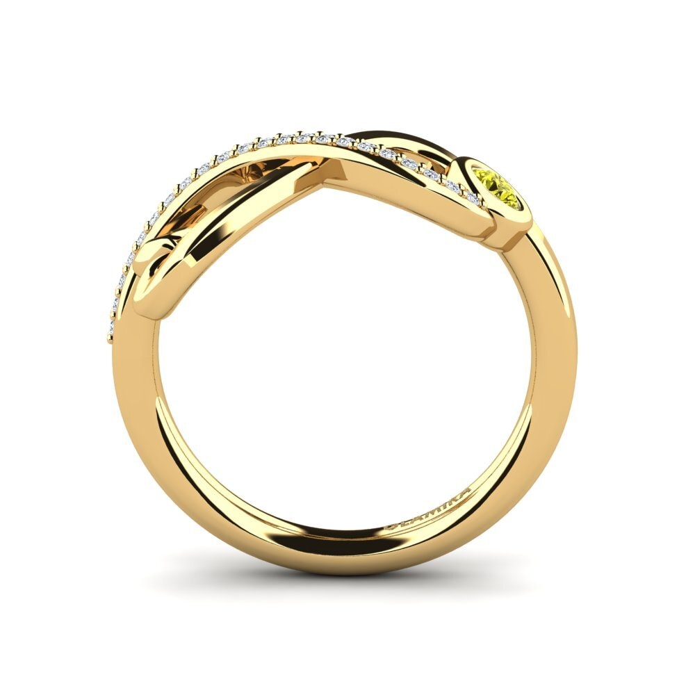 14ct Yellow Gold Yellow Diamond Ring Anessia