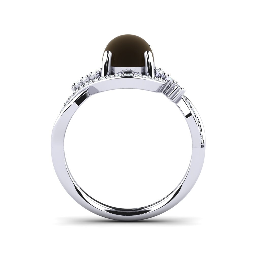 Cabochon Smoky Topaz Ring Angailla