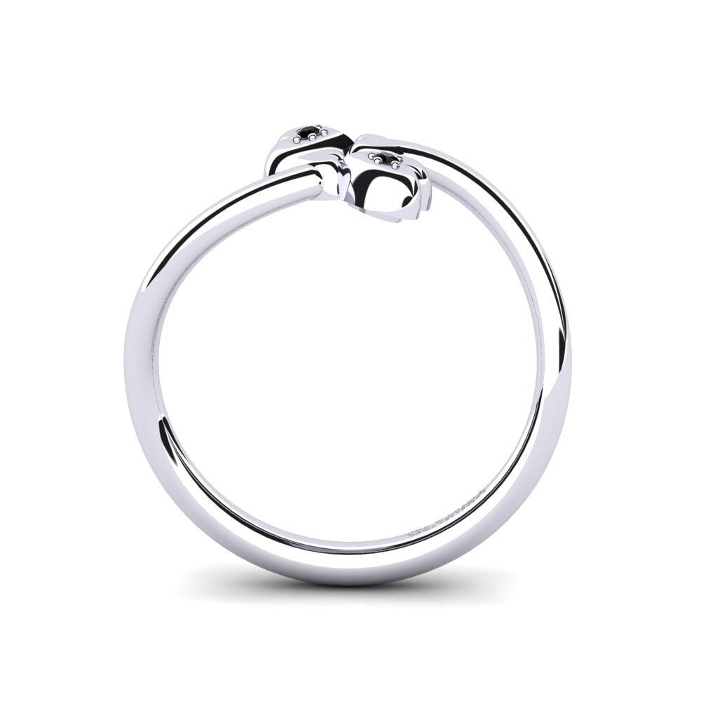 Ónix Negro Anillo Ange