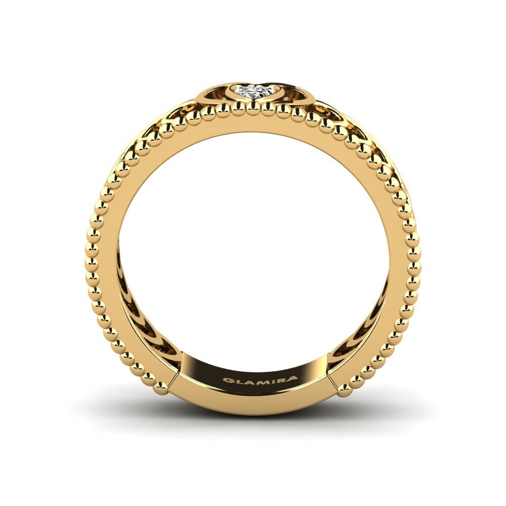 Corazón Moissanita Anillo Angell