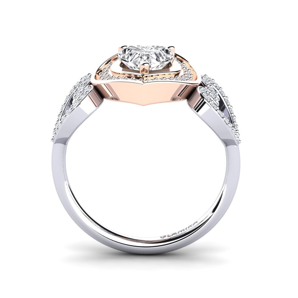 14ct White & Rose Gold Diamond Ring Anisah