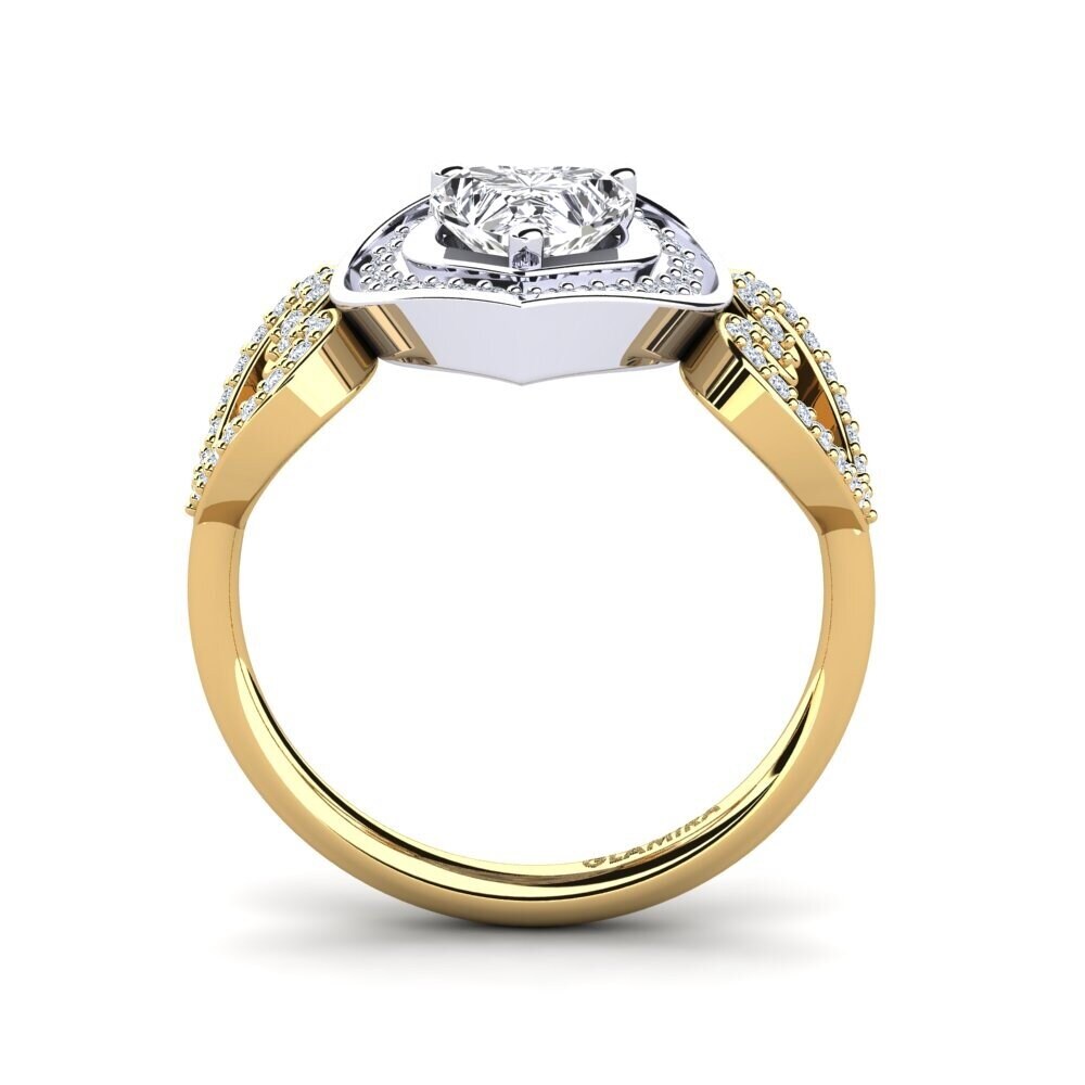 14ct Yellow & White Gold Diamond Ring Anisah