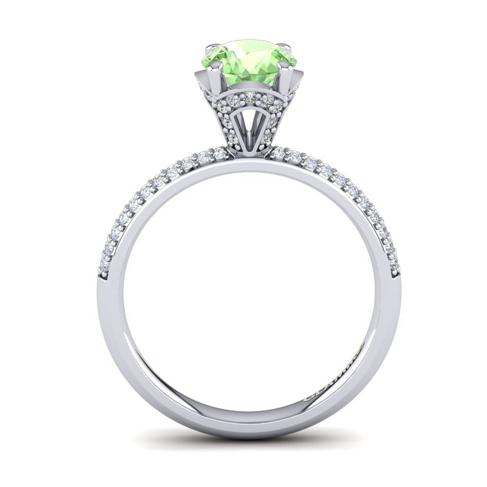 Green Amethyst Engagement Ring Anita 1.0 crt