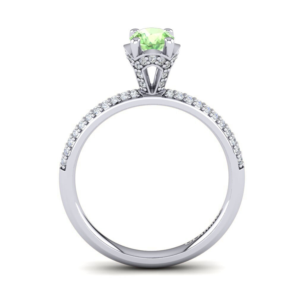Green Amethyst Engagement Ring Anita 0.5 crt