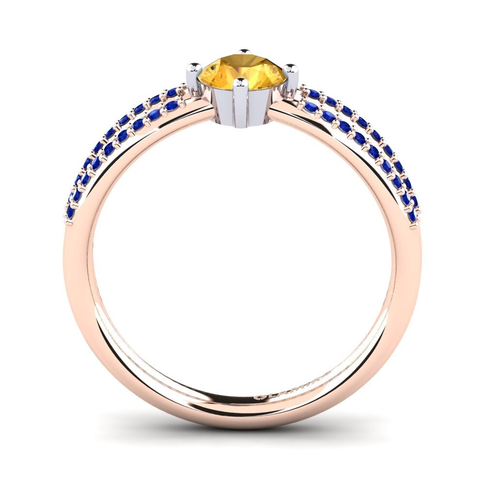 14k Rose & White Gold Engagement Ring Aniyalise