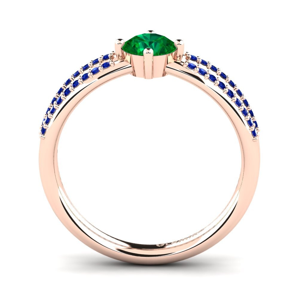Emerald (Lab Created) Engagement Ring Aniyalise