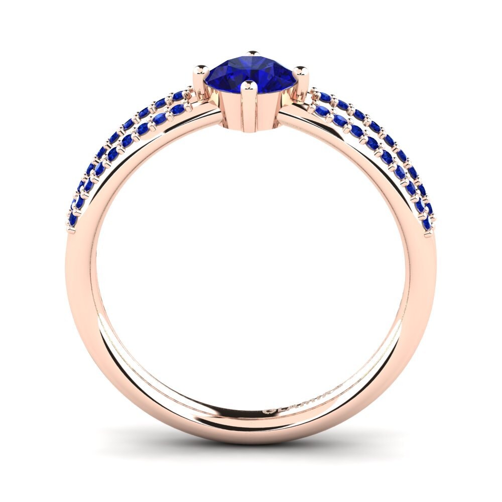 Sapphire (Lab Created) Engagement Ring Aniyalise
