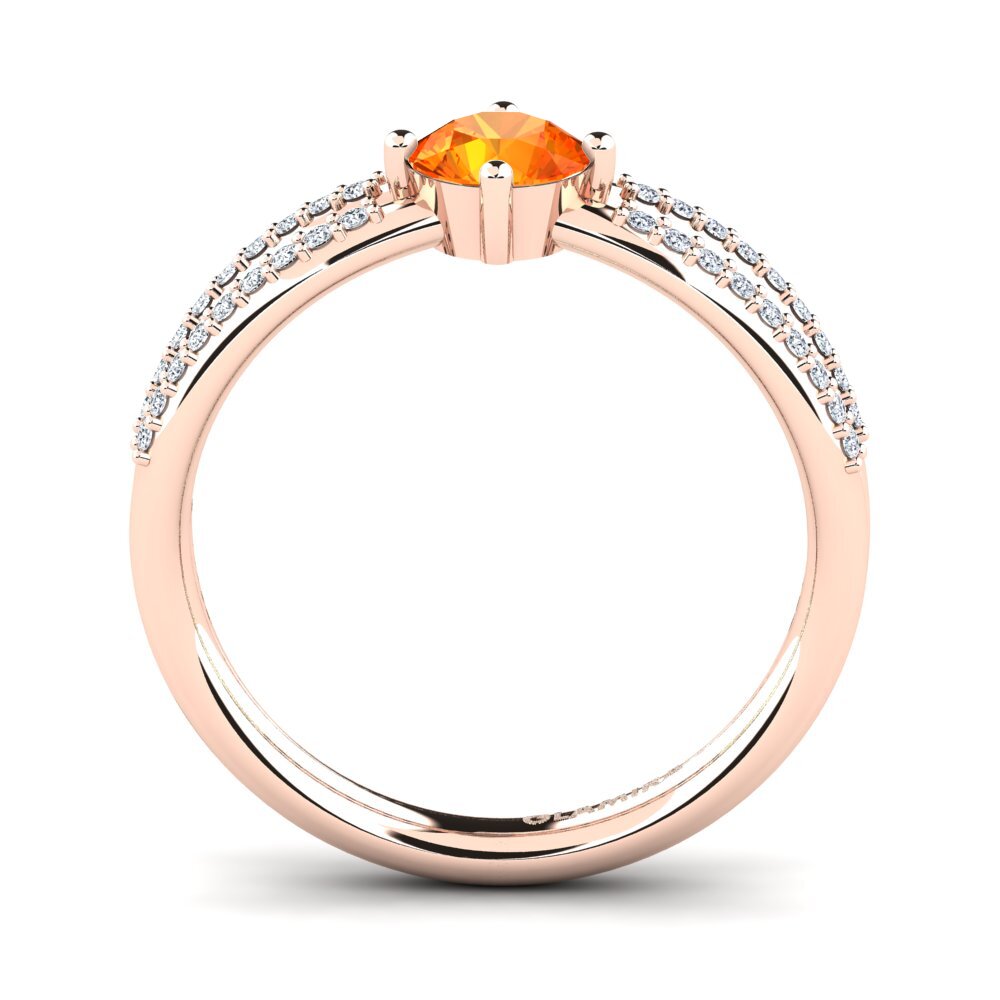 Orange Sapphire Engagement Ring Aniyalise