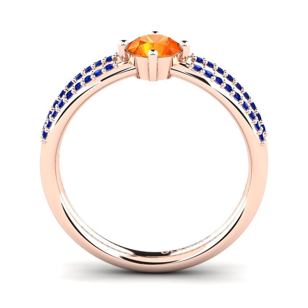 Orange Sapphire Engagement Ring Aniyalise