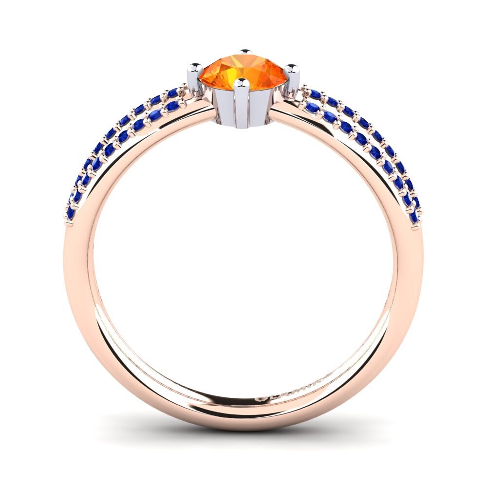 14k Rose & White Gold Engagement Ring Aniyalise