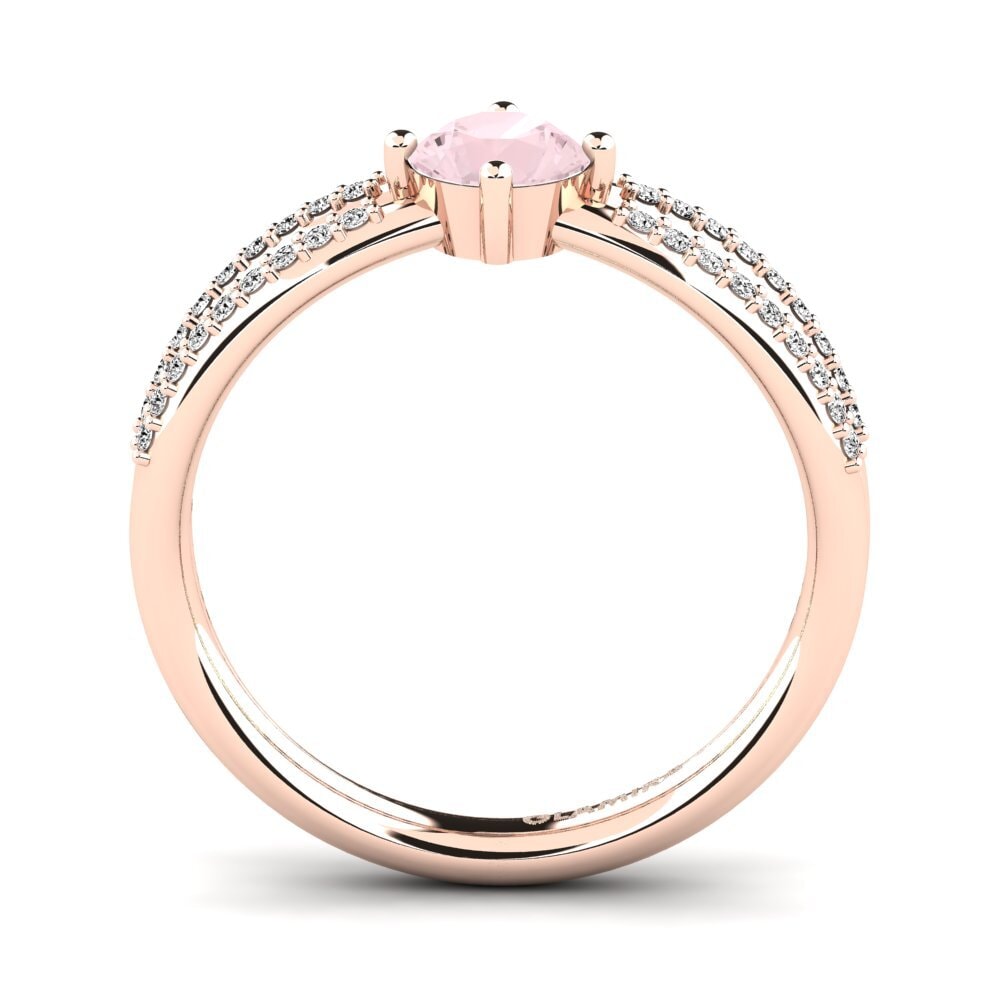Rose Quartz Engagement Ring Aniyalise