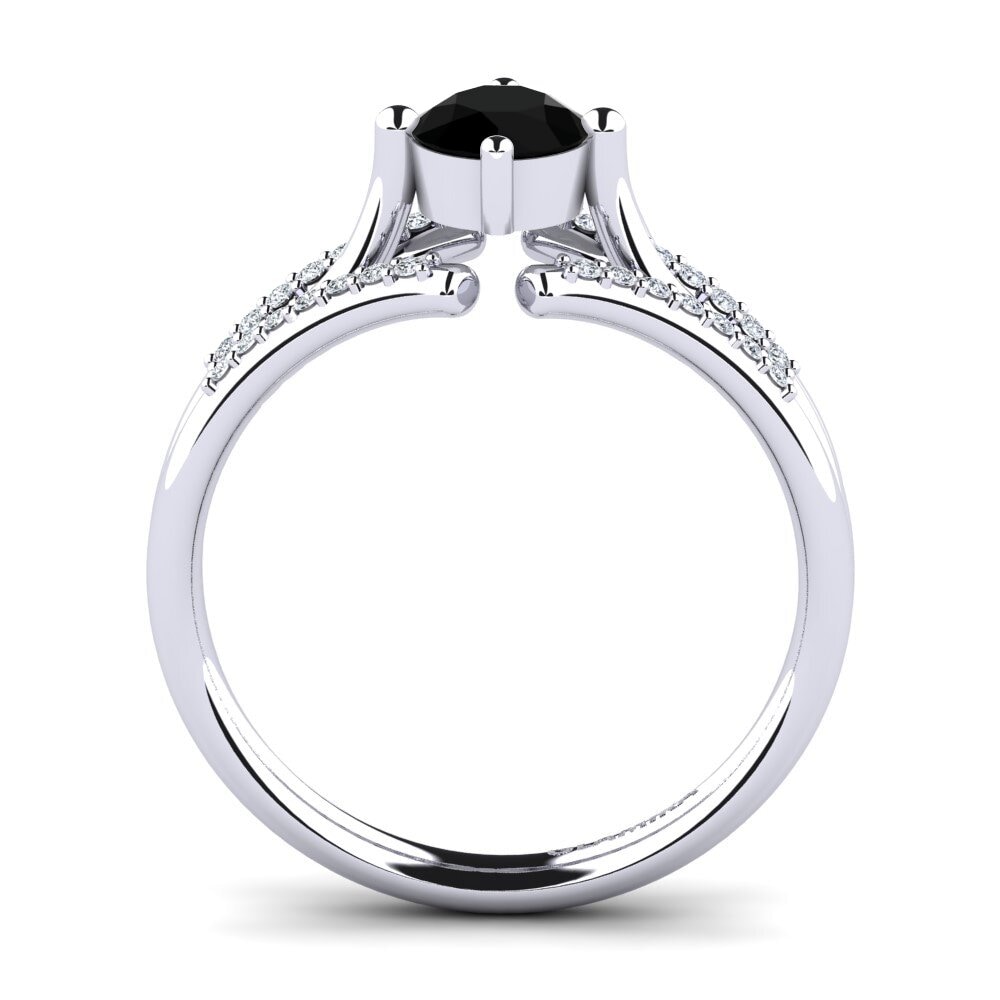 Black Diamond Engagement Ring Anjeliett