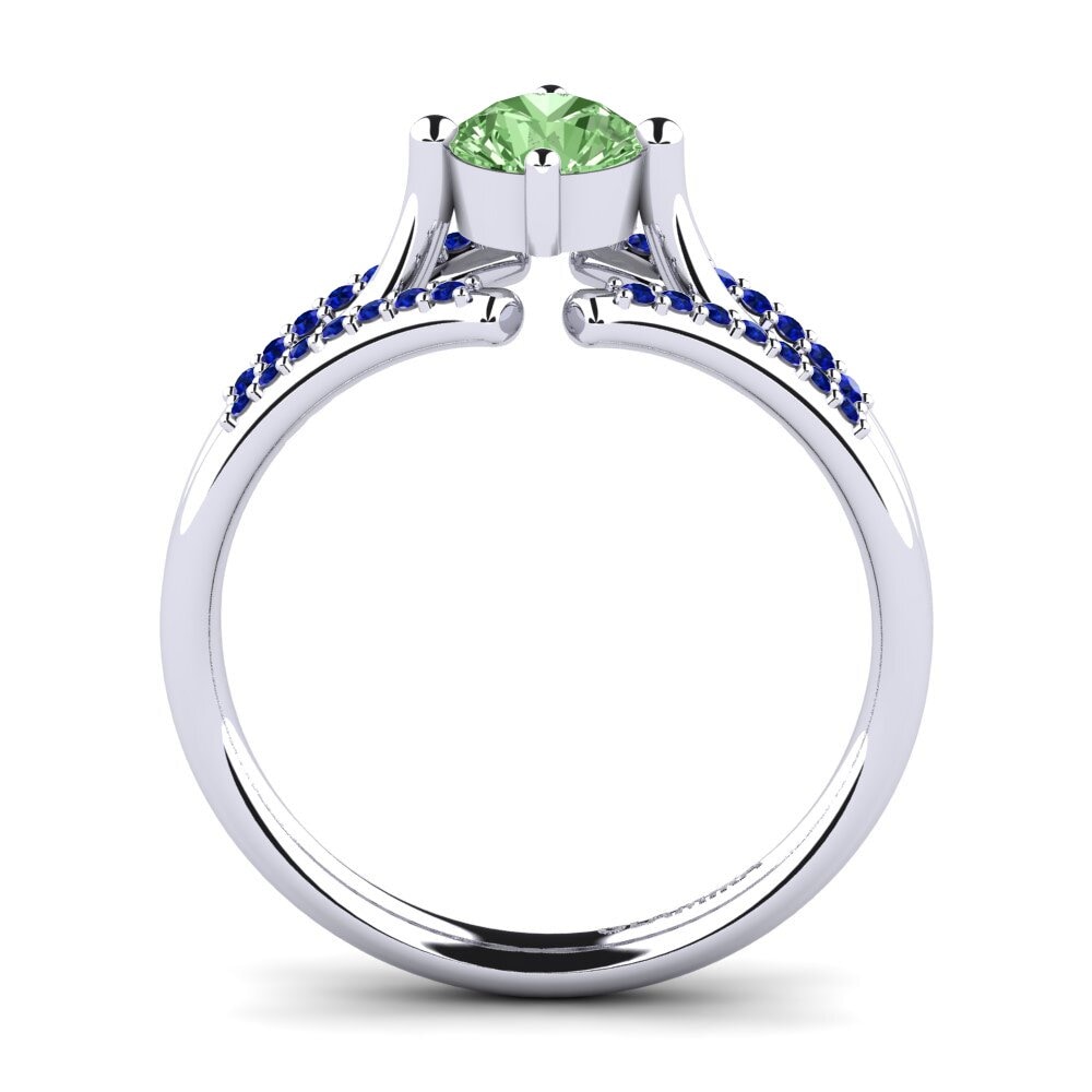 Green Diamond Engagement Ring Anjeliett