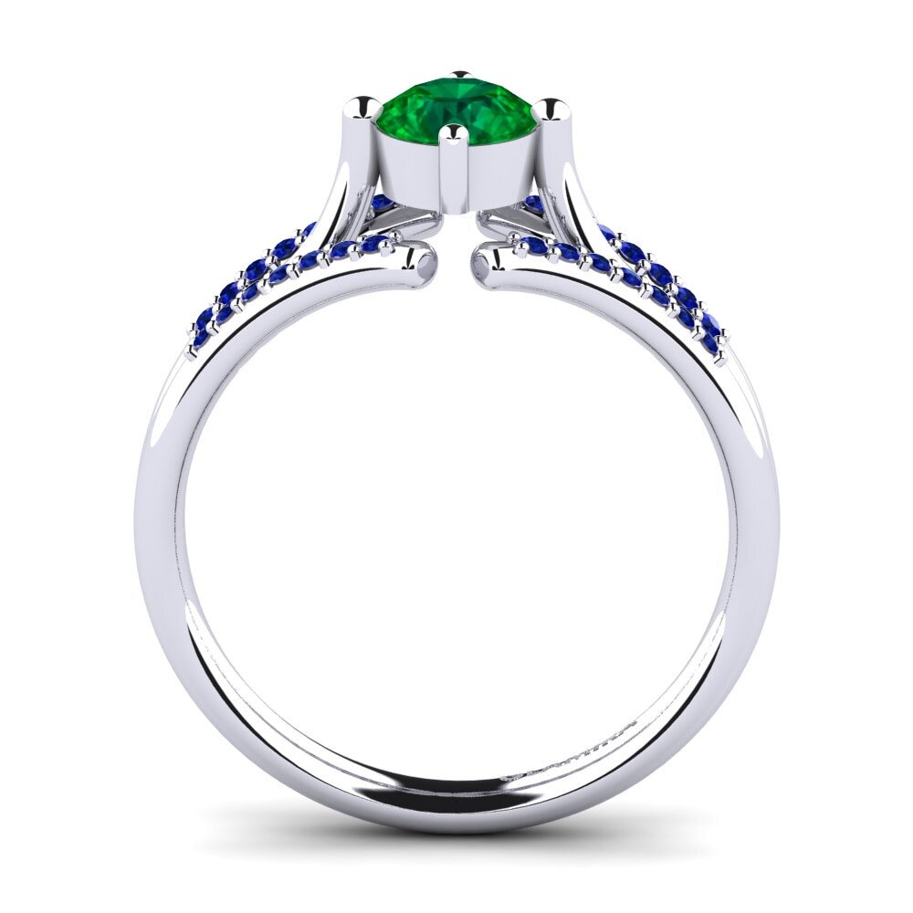 Emerald (Lab Created) Engagement Ring Anjeliett