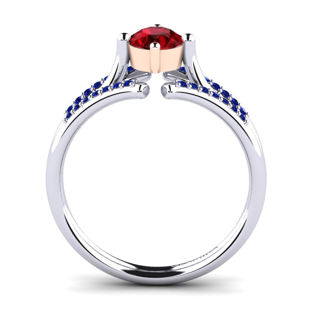 14k White & Rose Gold Engagement Ring Anjeliett