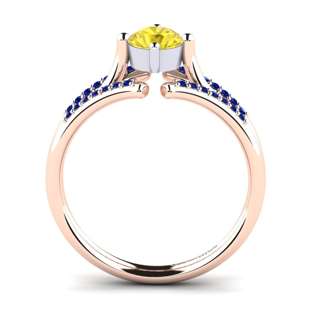 14k Rose & White Gold Engagement Ring Anjeliett