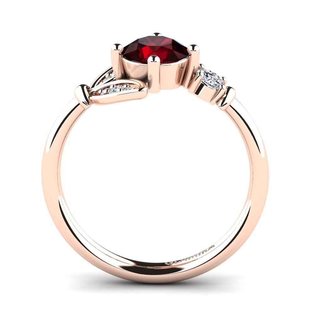 Round Garnet Ring Anmolika