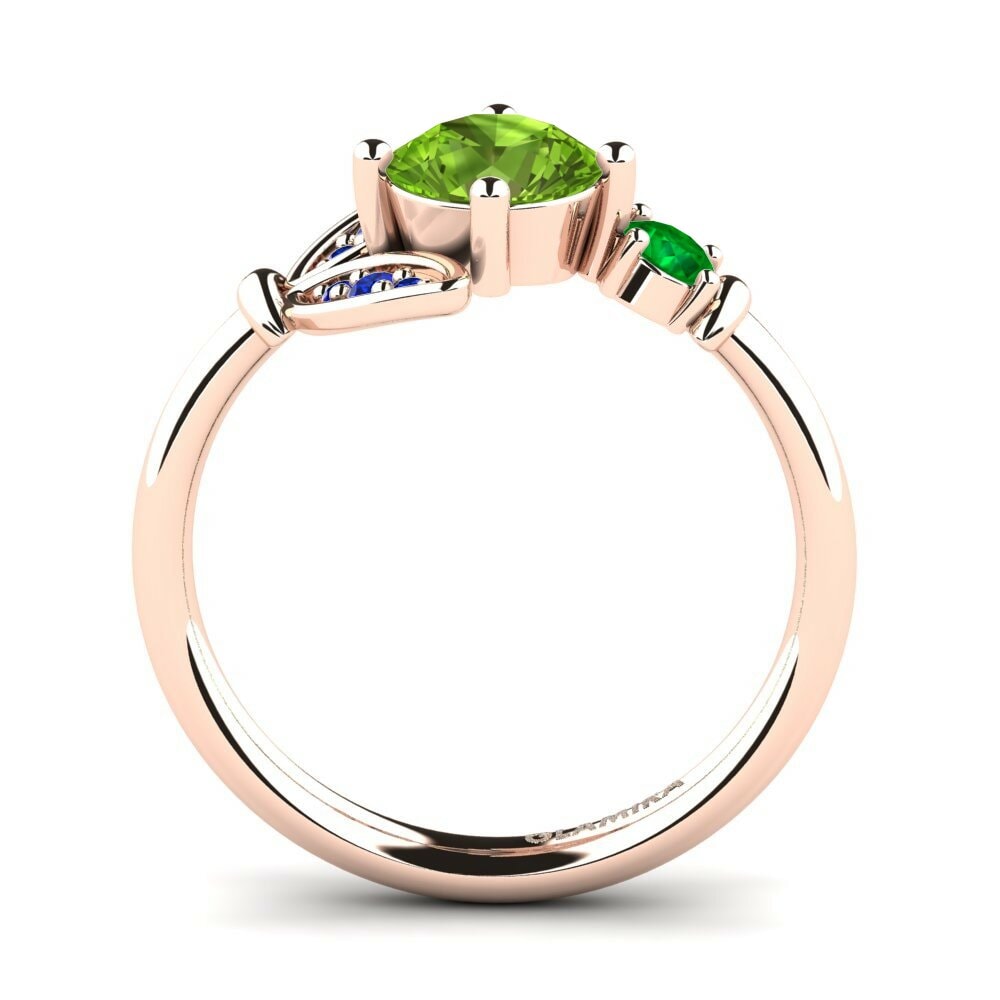 Nhẫn Anmolika Đá peridot / Ngọc lục bảo chiều tà