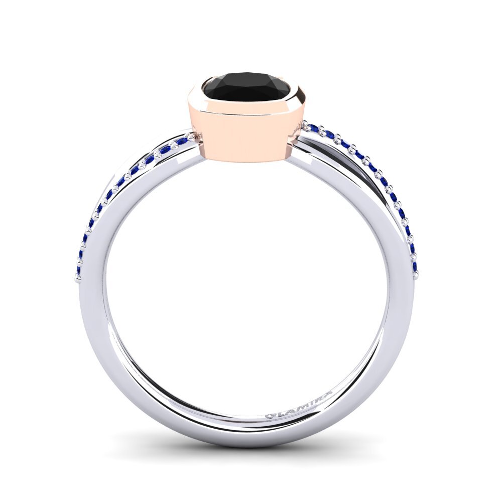 14k White & Rose Gold Engagement Ring Annecia