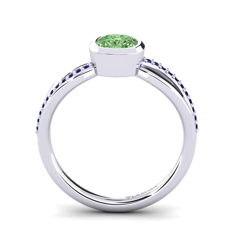 Green Diamond Engagement Ring Annecia