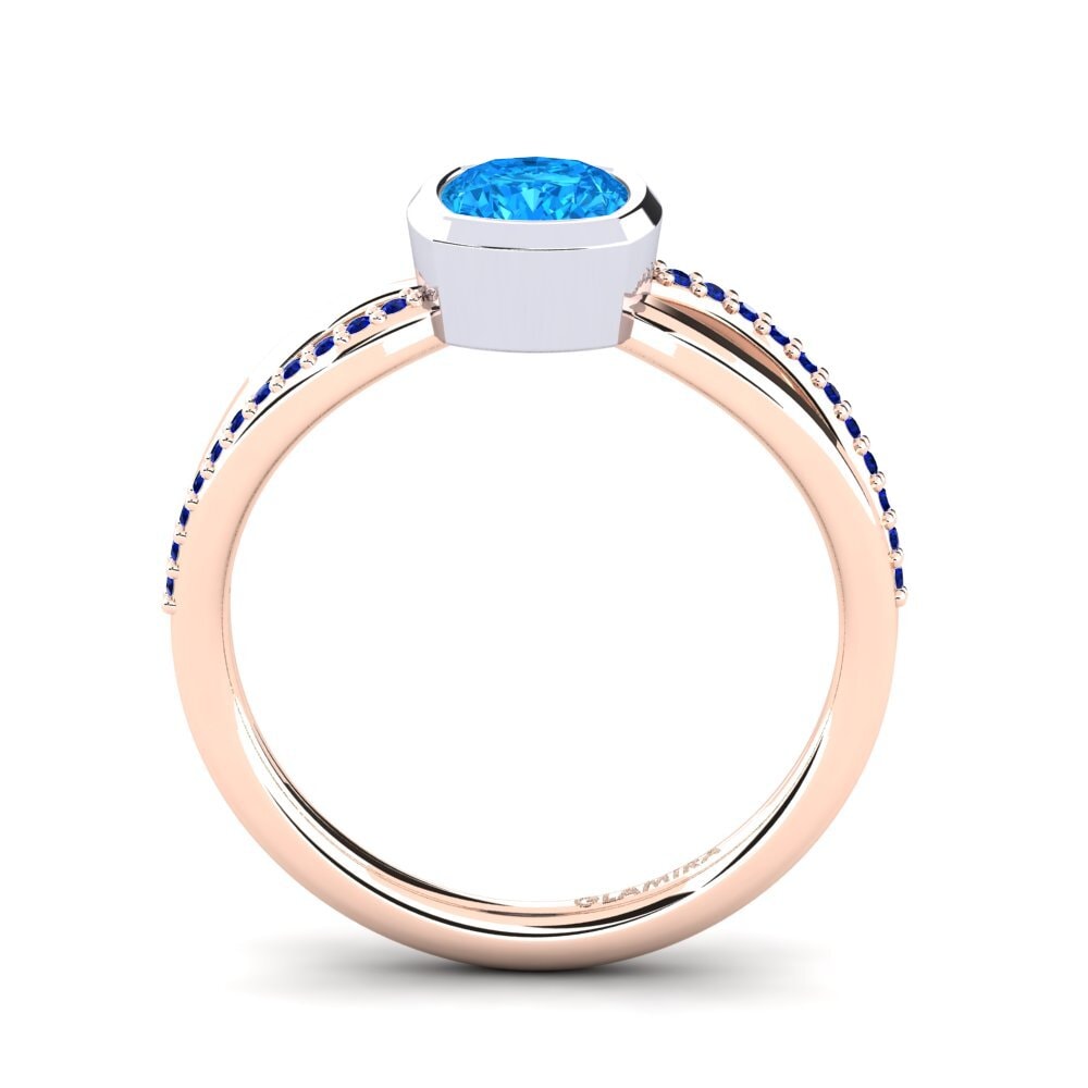 14k Rose & White Gold Engagement Ring Annecia