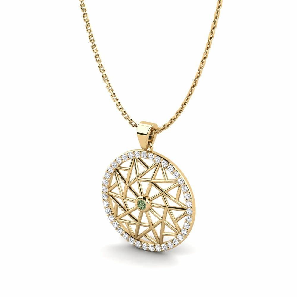 Diamante Verde Colgante de Mujer Anned