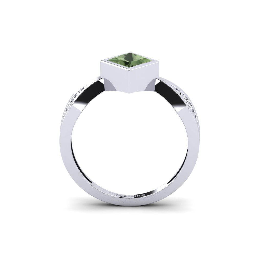 Princesa Zafiro Verde Anillo Annesces