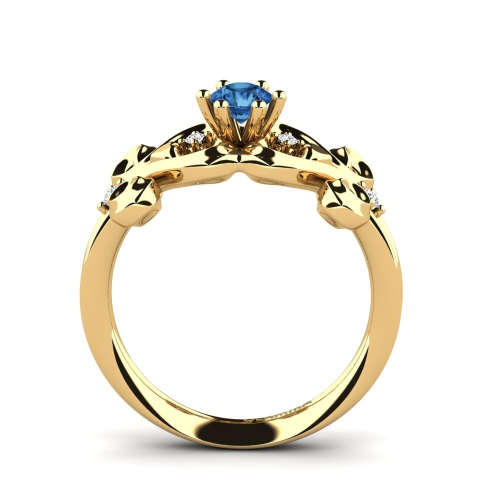Circonita Azul Oscuro Anillo de compromiso Annouk