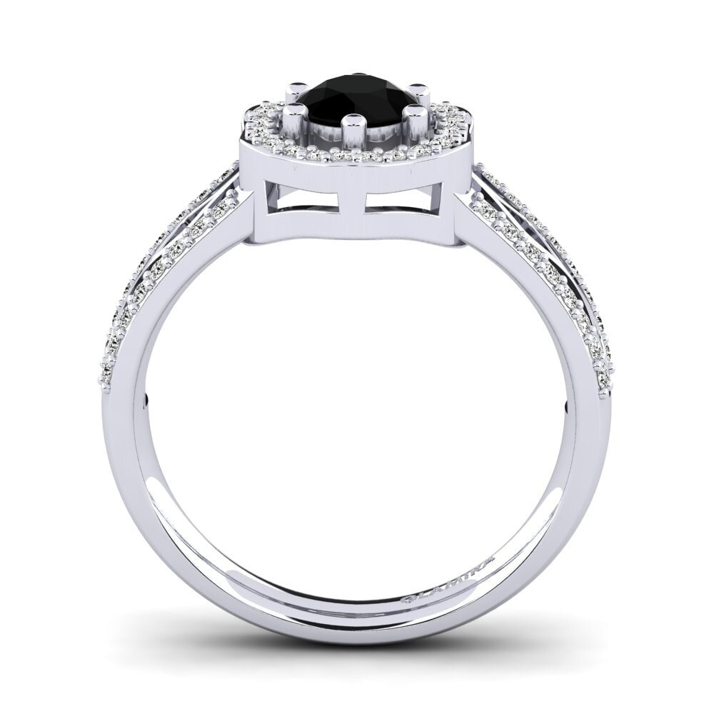 Black Onyx Engagement Ring Anrika