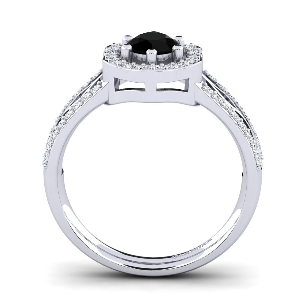 Black Diamond Engagement Ring Anrika