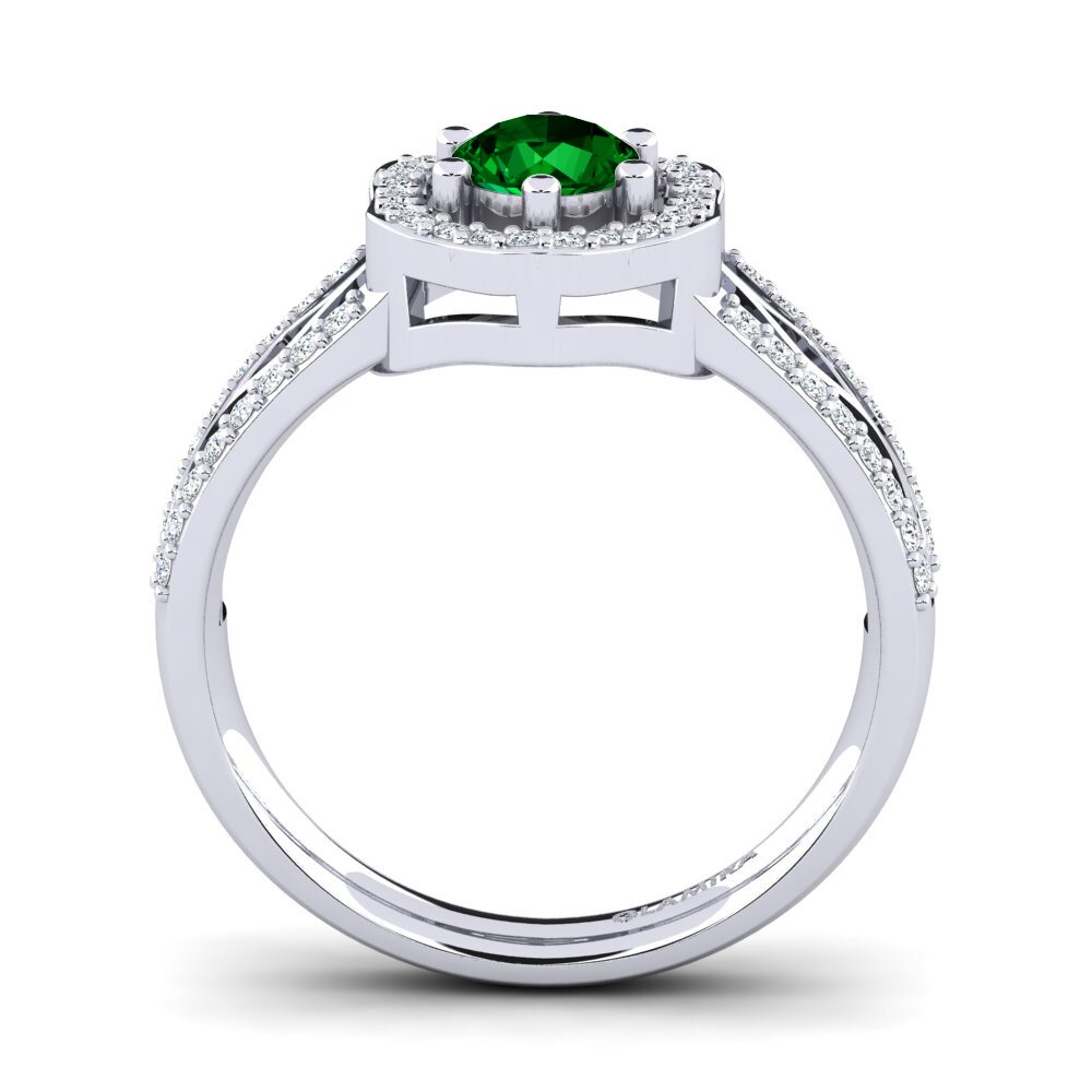 Green Zirconia Engagement Ring Anrika