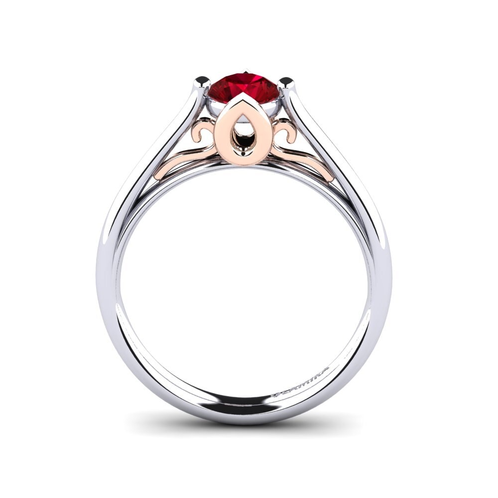 Red Zirconia Engagement Ring Antesha