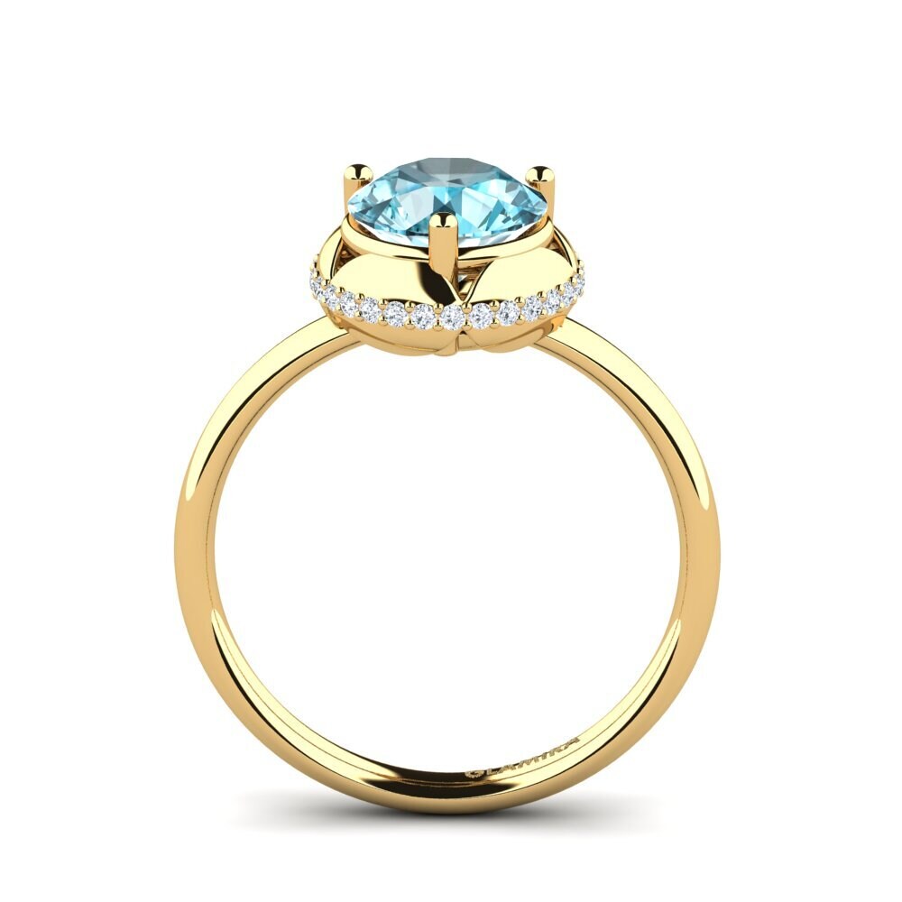 Blue Zircon Engagement Ring Antoinet