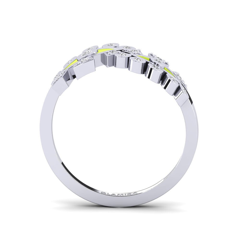 Argent Blanc Bague Aphrodis