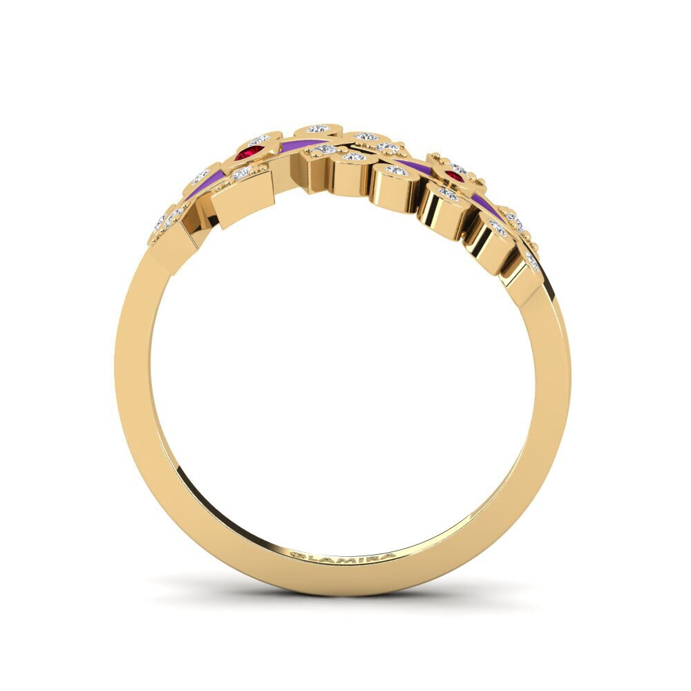 Roter Zirkonia Ring Aphrodis