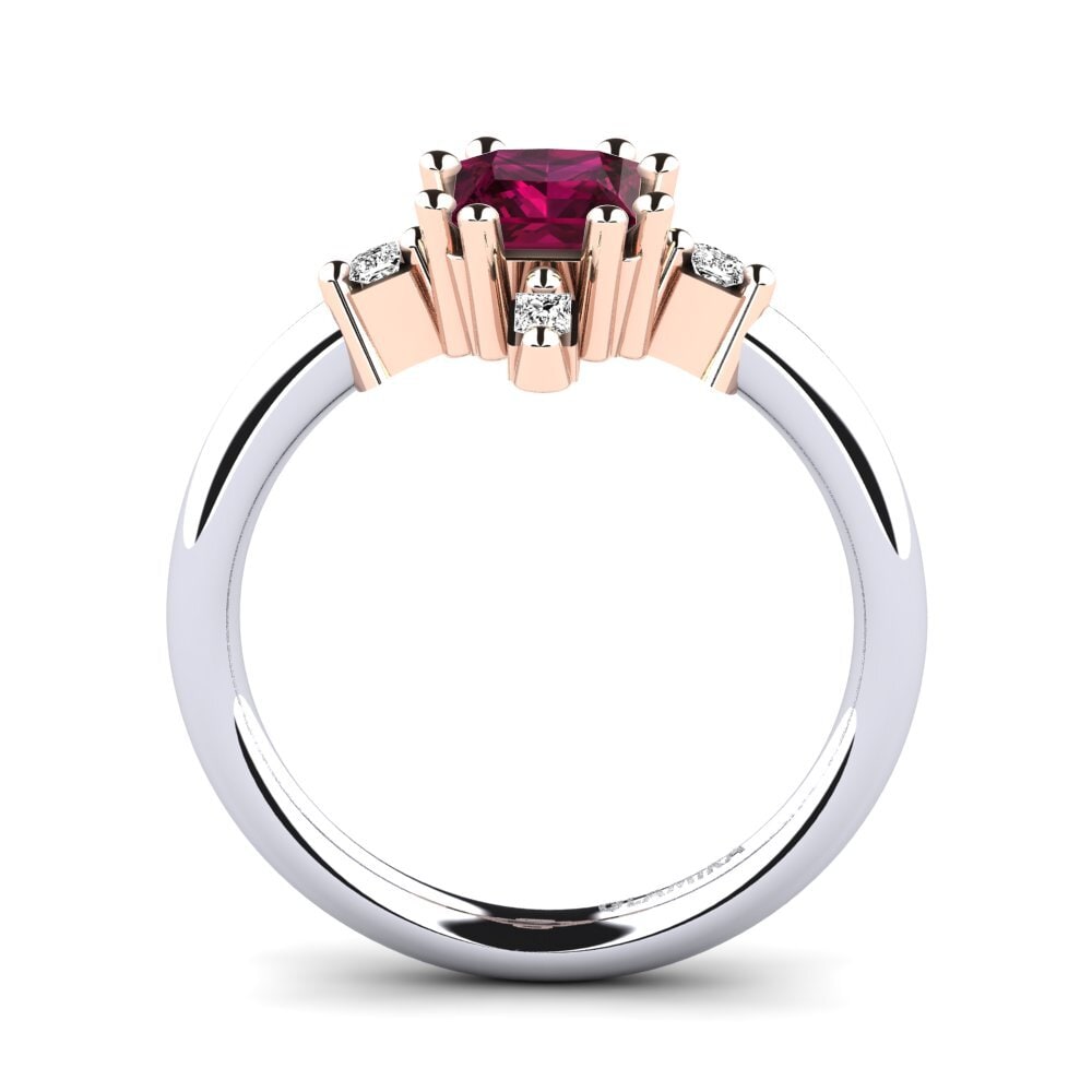 Rhodolite Garnet Engagement Ring Apifera