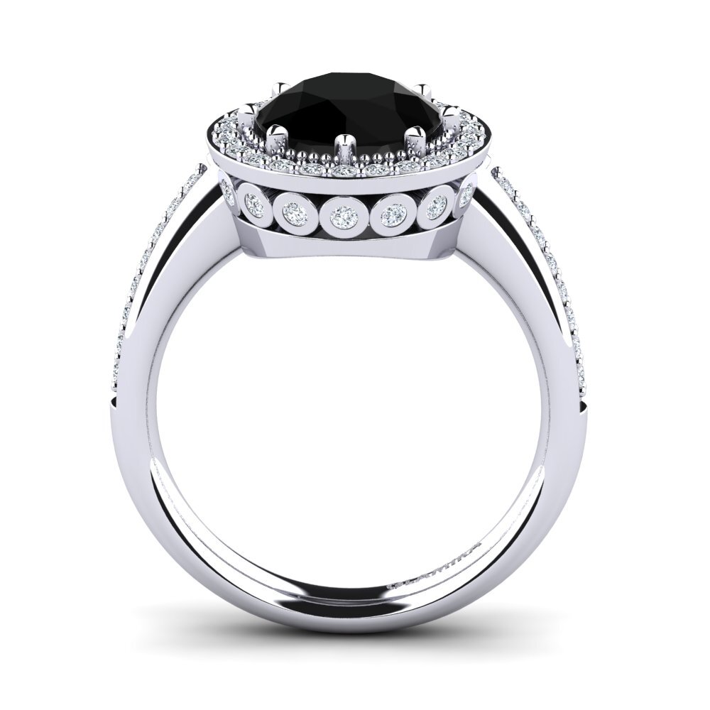 Black Sapphire Engagement Ring Aprila
