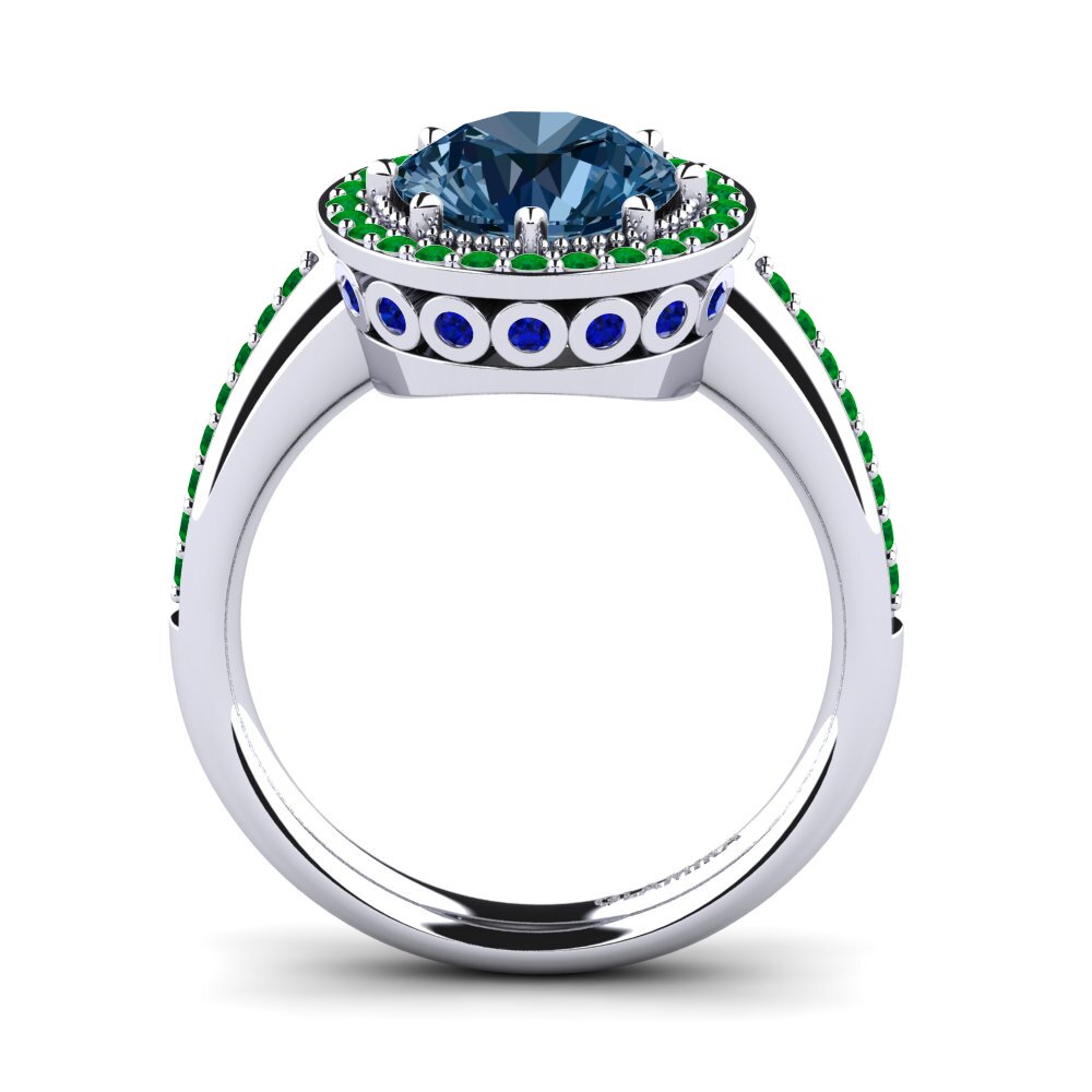 Blue Diamond Engagement Ring Aprila