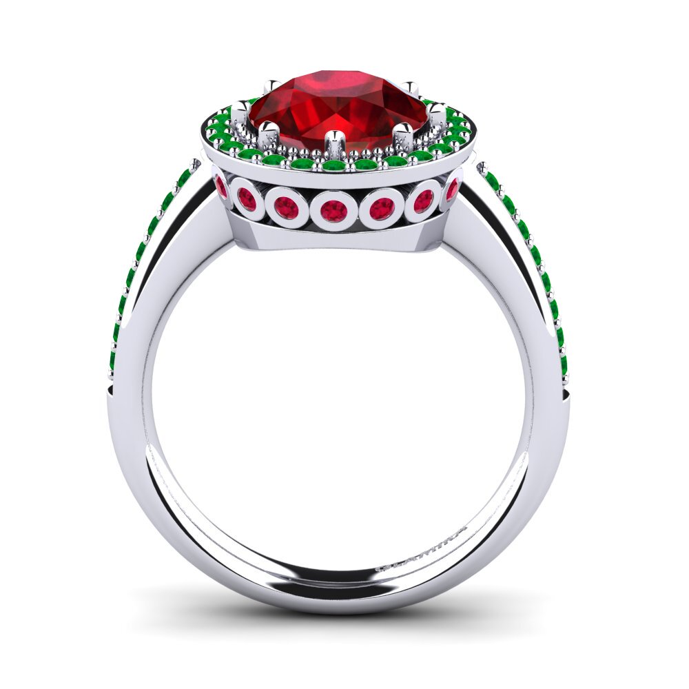 Ruby (Lab Created) Engagement Ring Aprila