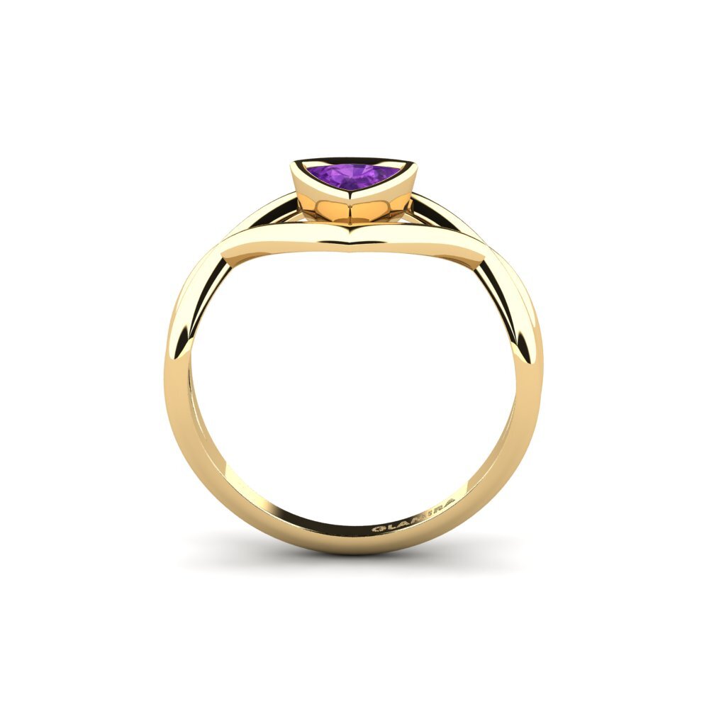 Trillion Amethyst Engagement Ring Aquakel