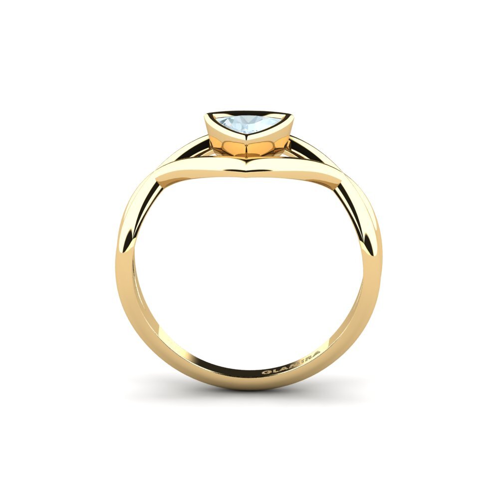Trillion Aquamarine Engagement Ring Aquakel
