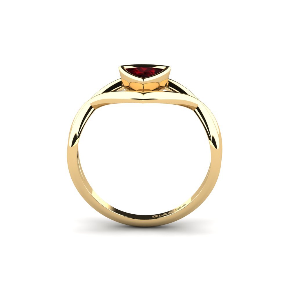 Trillion Garnet Engagement Ring Aquakel