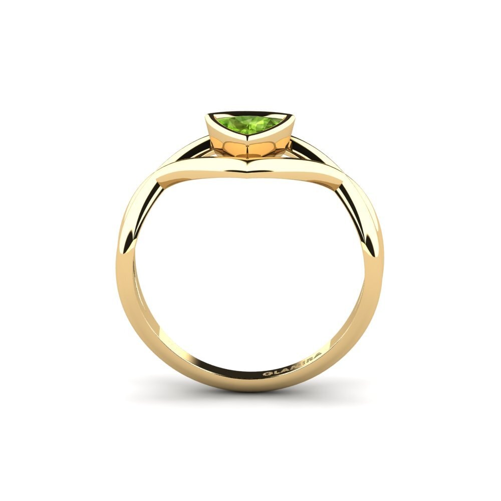 Trillion Peridot Engagement Ring Aquakel