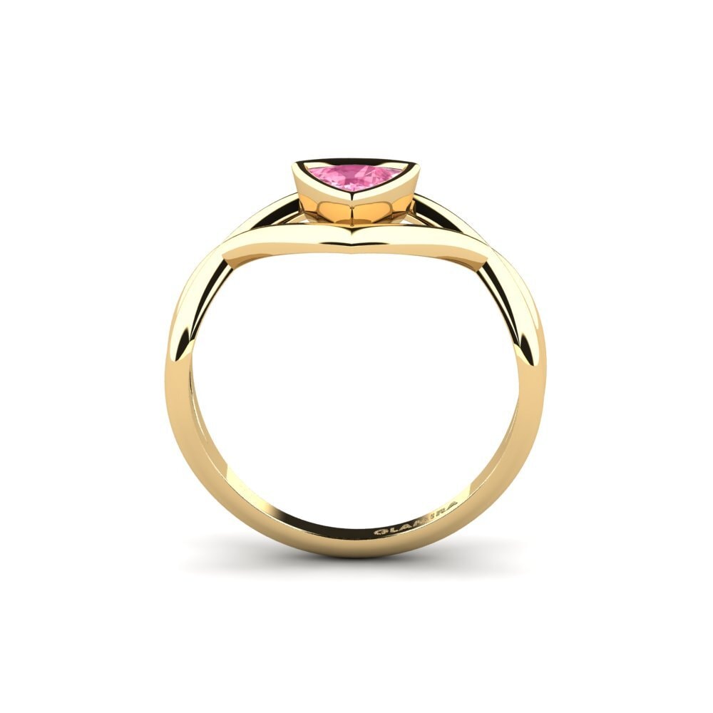 Trillion Pink Sapphire Engagement Ring Aquakel