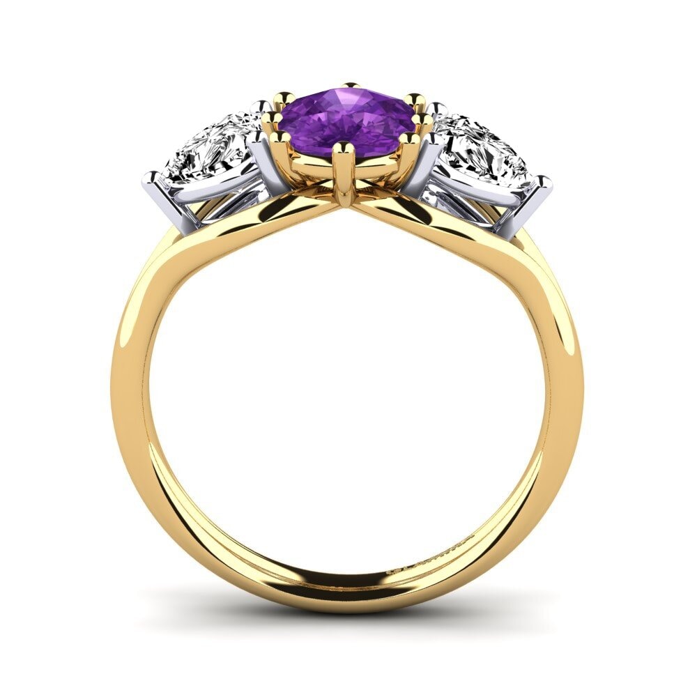 Amatista Anillo de compromiso Aquene