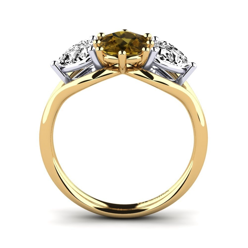 Brown Zircon Engagement Ring Aquene
